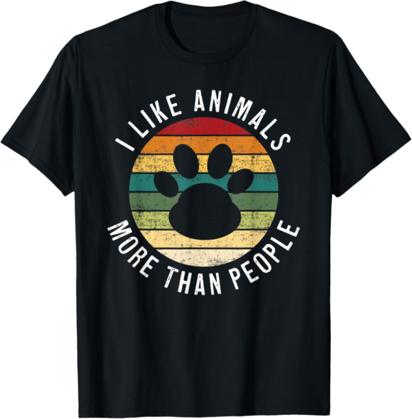 I Like Animals More Than People Funny Vegan Vegetarian T-Shi... - Image 2